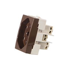 TOMADA PADR BR 2P+T 20A-250V MARROM SLEEK MARGIRIU