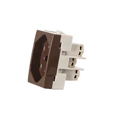 TOMADA PADR BR 2P+T 10A-250V MARROM SLEEK MARGIRIU