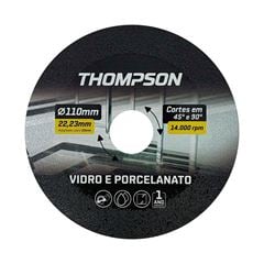 DISCO DIAMANT VID/PORC 110X22,23MM C/ADAPT 20MM TH