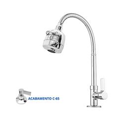 TORNEIRA BIC.MÓVEL BANCADA GOUR 1168 1/4V C65 ALPH
