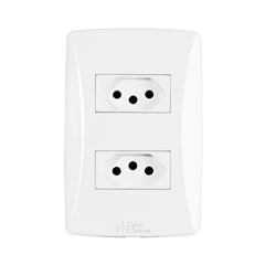 TOMADA DUPLA 2X4 BCA 10A PETRA